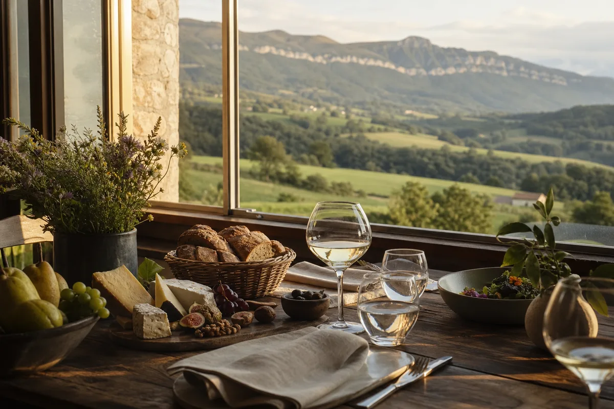 Chaîne du Jura dominant les prés du Pays de Gex