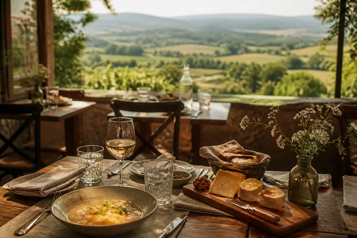Terrasses de restaurants dans le centre ancien de Bourg-en-Bresse