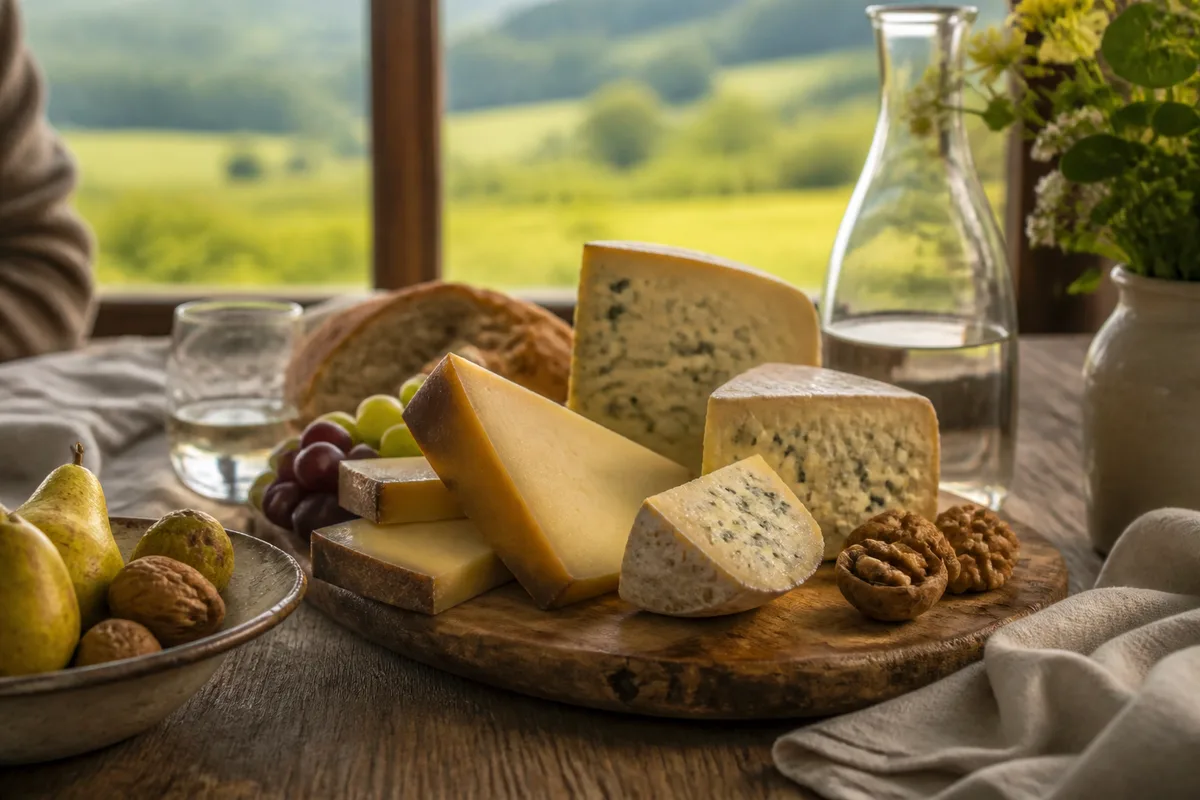 Plateau de fromages du Haut-Bugey avec Comté et bleu de Gex